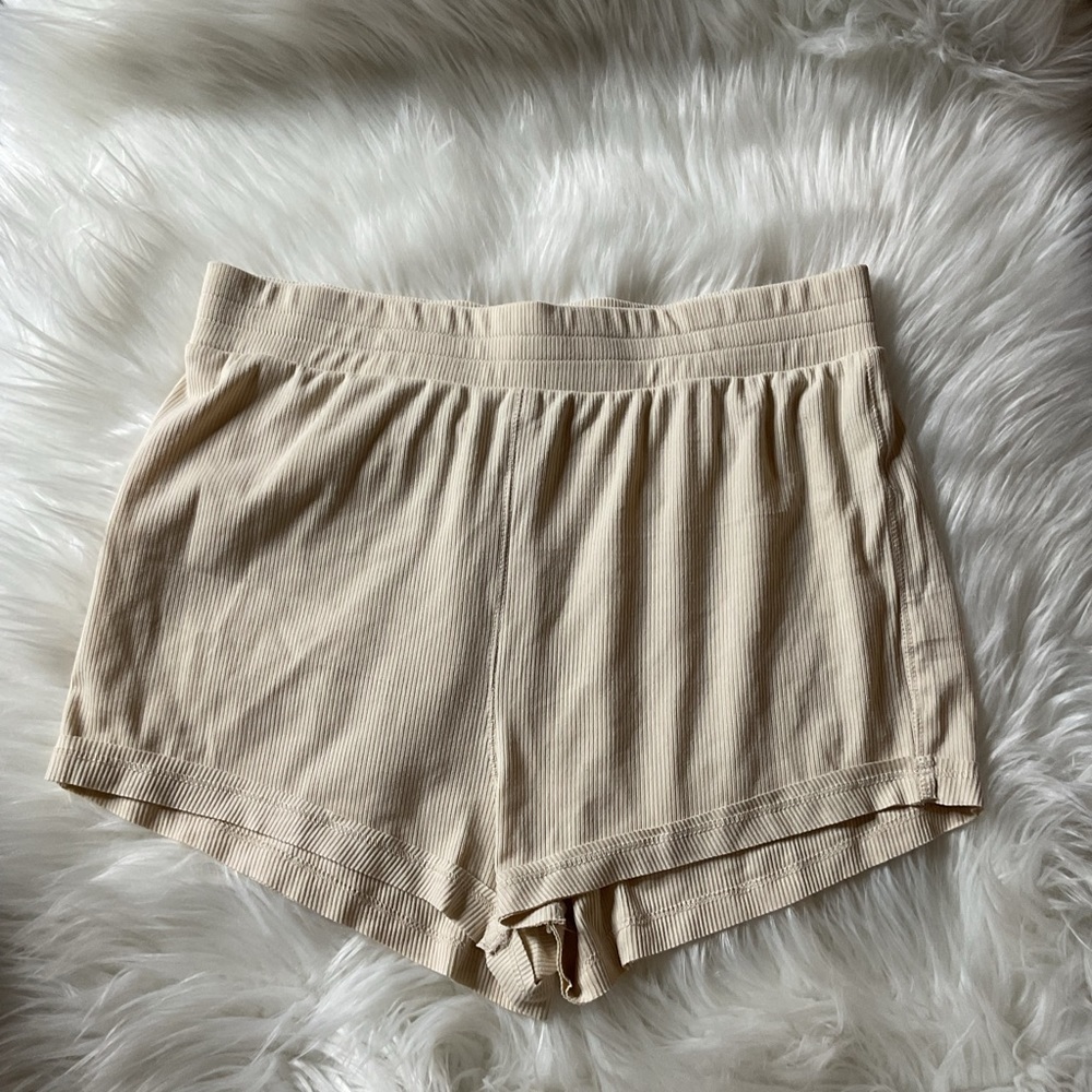 Free People Cozy Does It Shorts in Cream - Picture 10 of 13